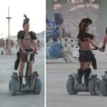 Rockeurs et déguisements à segway