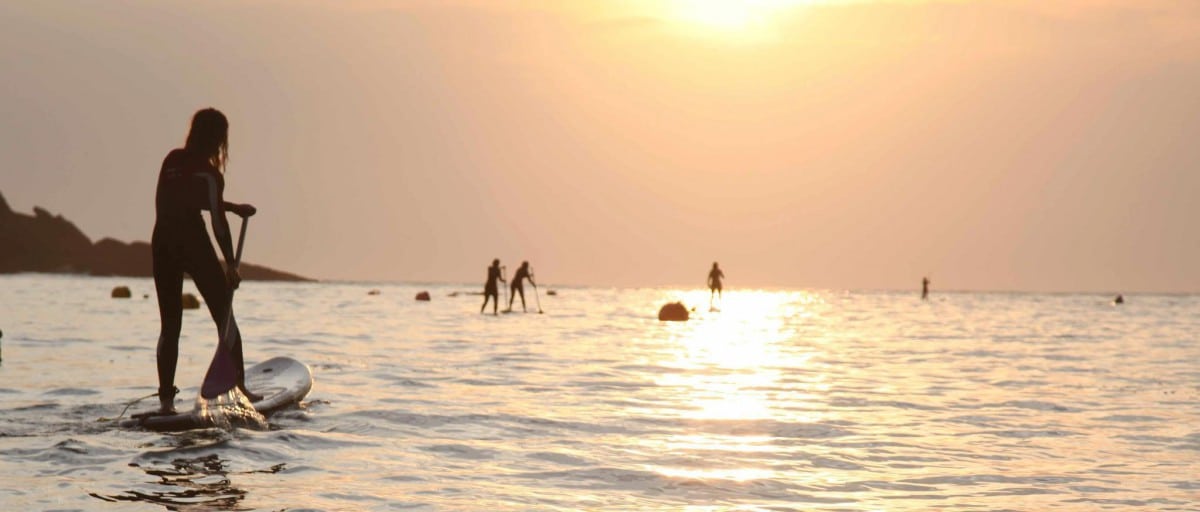 Paddle coucher de soleil