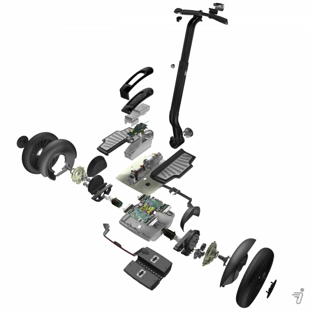 vue éclatée d'un gyropode