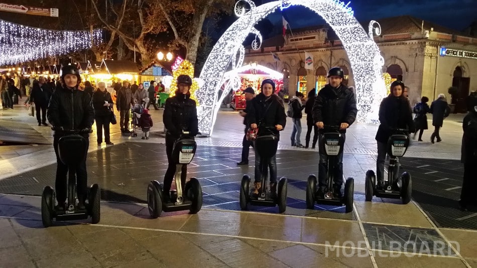 Balade à gyropode à Noël à Montpellier