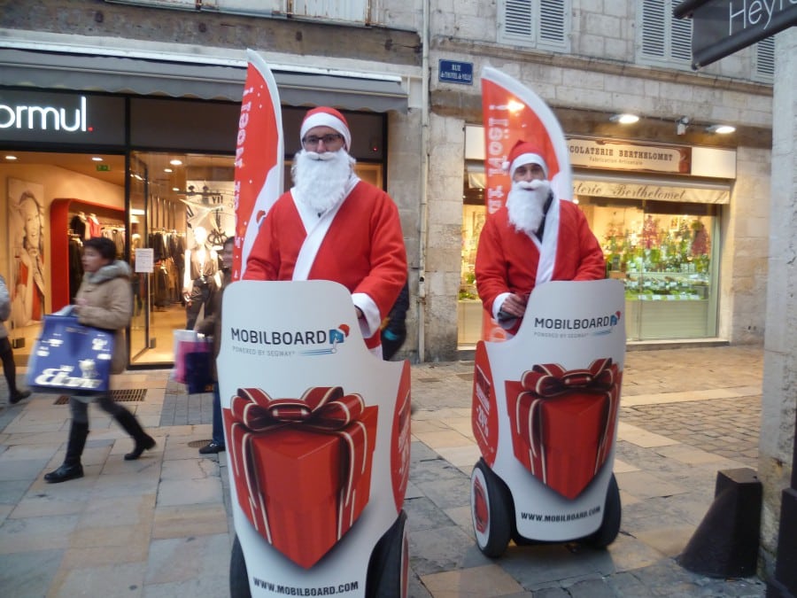 Action de street marketing agence de Segway Mobilboard