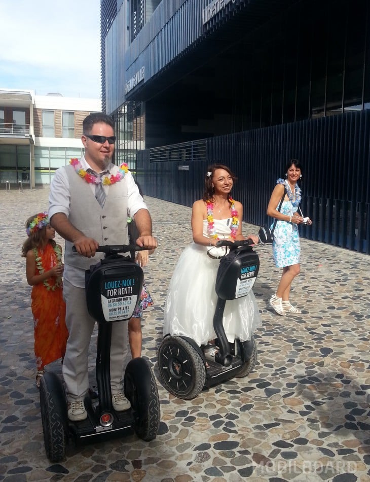 Mariage en Mairie à gyropode Segway
