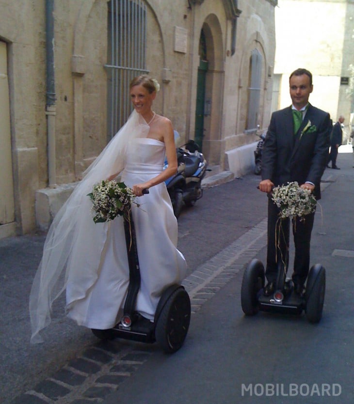 Les mariés en gyropode Segway