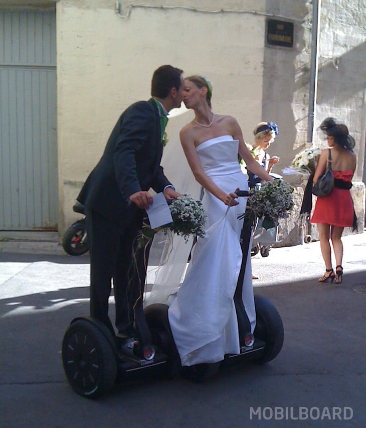 bisous mariage gyropode Segway