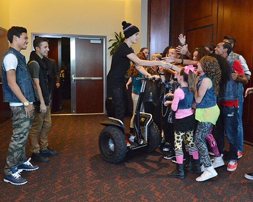 Justin Bieber le chanteur à gyropode Segway