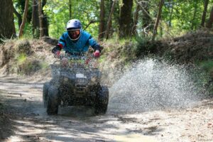 quad adulte en forêt dans le gyroparc