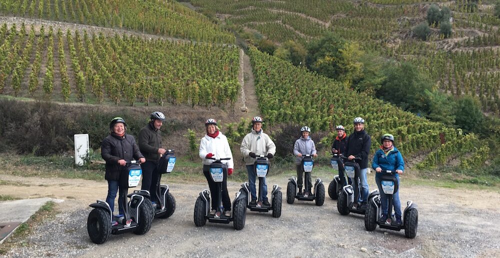Segway tour spots Auvergne-Rhone-Alpes ballade vignes