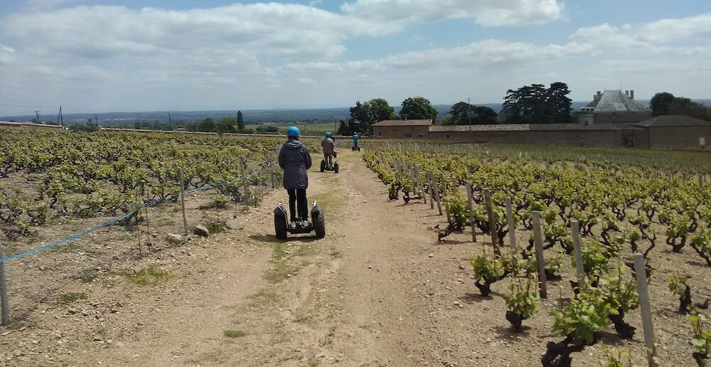Segway tour spots Auvergne-Rhone-Alpes vignes