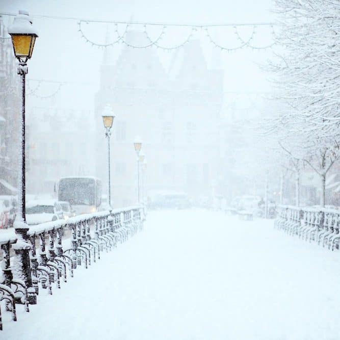 circuler à gyropode dans la neige
