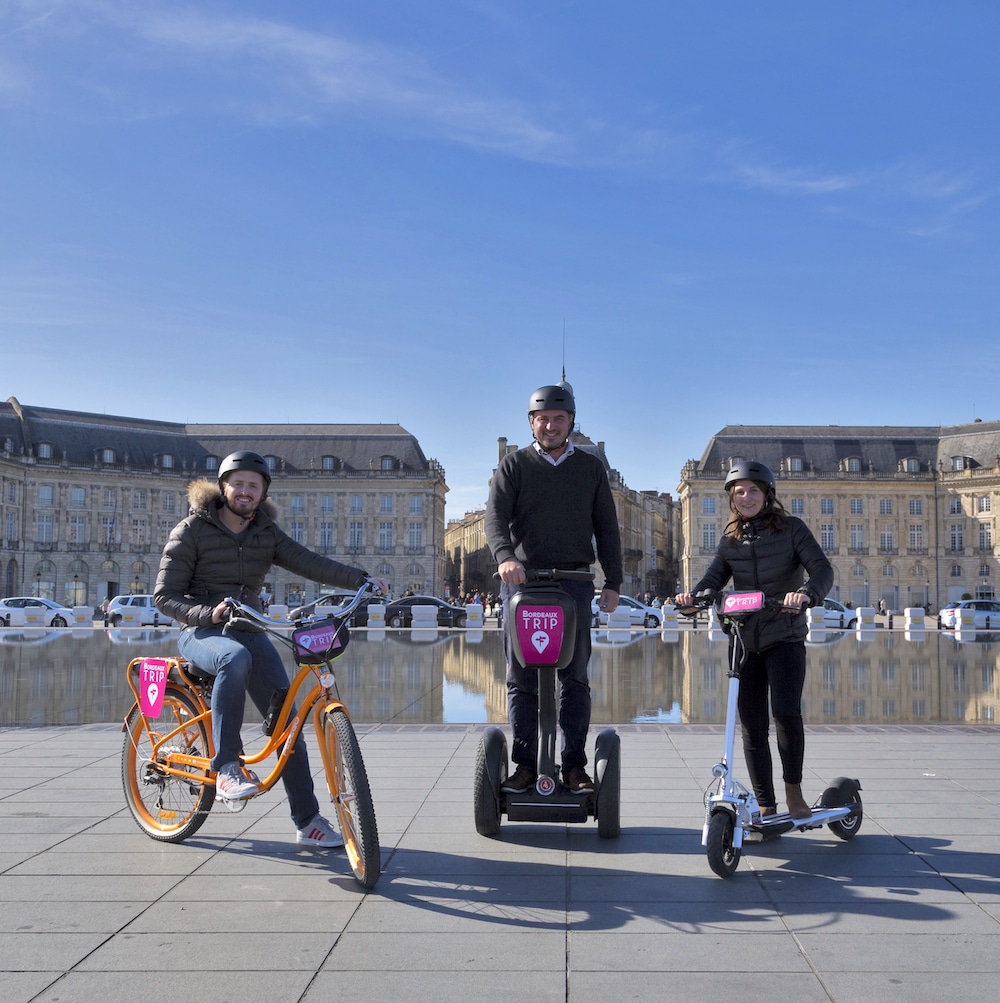 Visite de bordeaux en vélo, trottinette et Segway