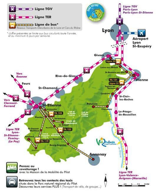Carte d'accès au Parc du Pilat