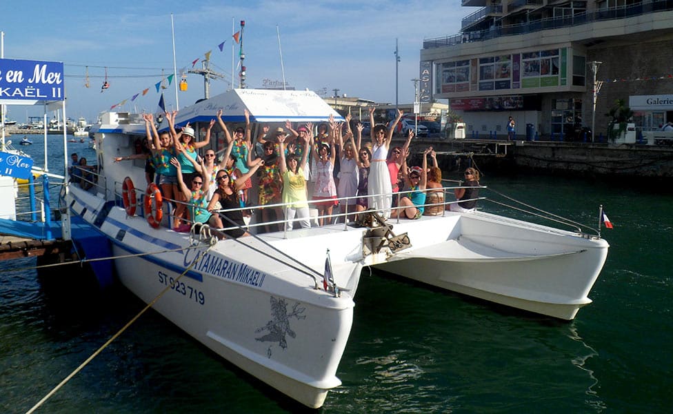 EVG à Montpellier sortie en bateau