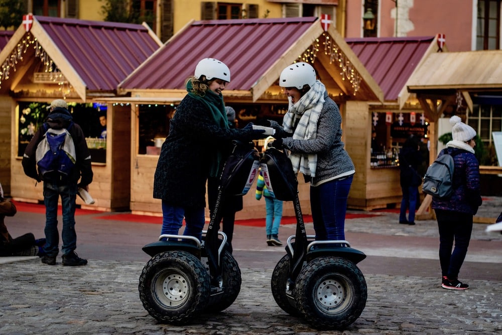 Marché de noel à Segway avec Mobilboard