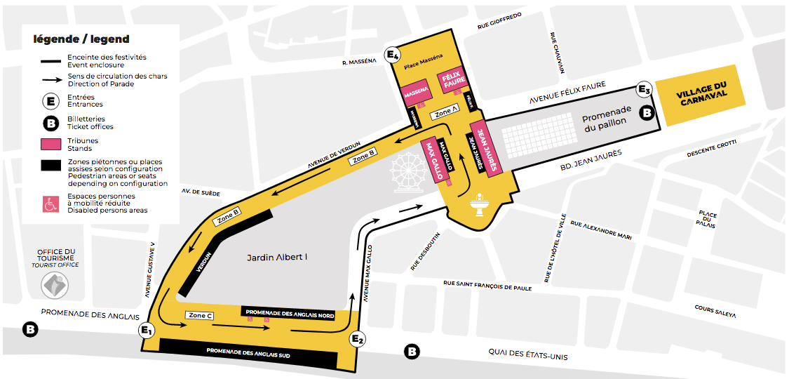 Plan du carnaval de Nice